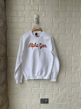Alpha Gam Script White Sweatshirt