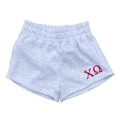 Chi Omega Grey Sweat Shorts