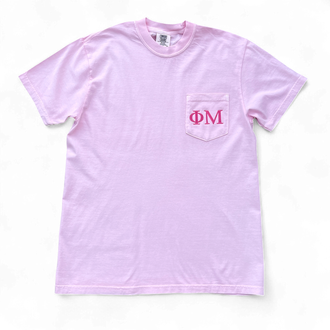 Phi Mu Pink Pocket Tee