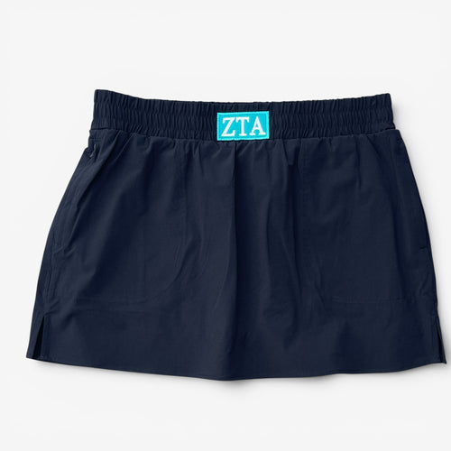 Zeta Tau Alpha Patch Black Skort