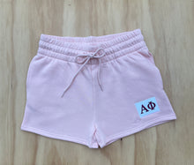 Alpha Phi Patch Pink Sweat Shorts