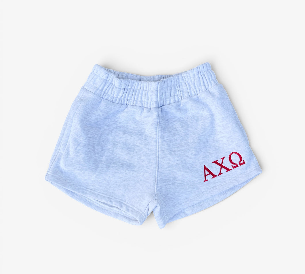 Alpha Chi Omega Grey Sweat Shorts
