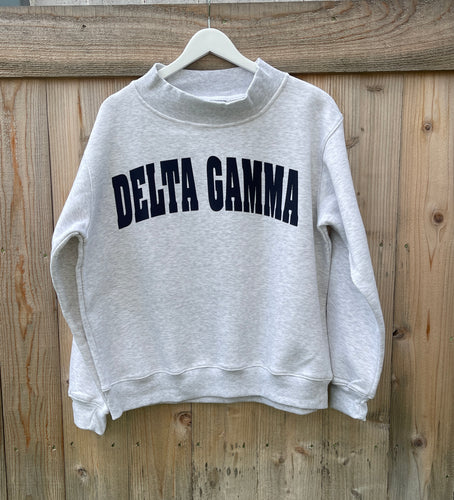 Delta Gamma Mock Neck Sweatshirt