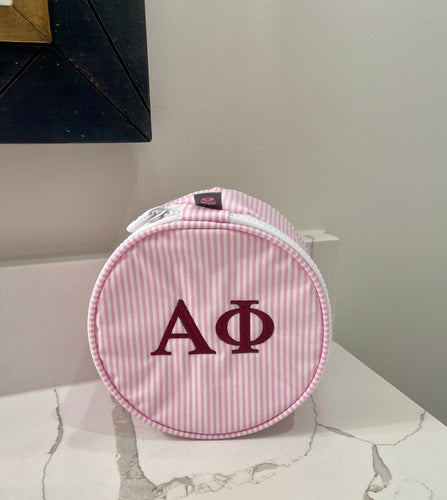 Alpha Phi Pink Button Bag
