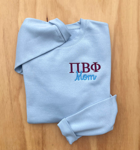 Pi Phi Mom Blue Sweatshirt