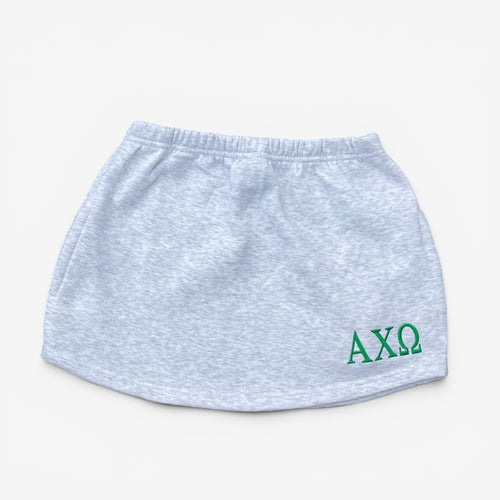 Alpha Chi Omega Grey Sweat Skirt