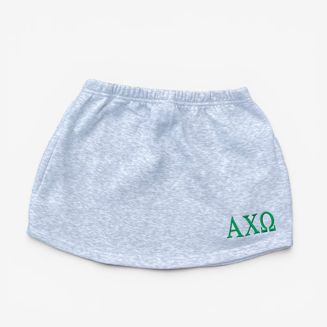 Alpha Chi Omega Grey Sweat Skirt