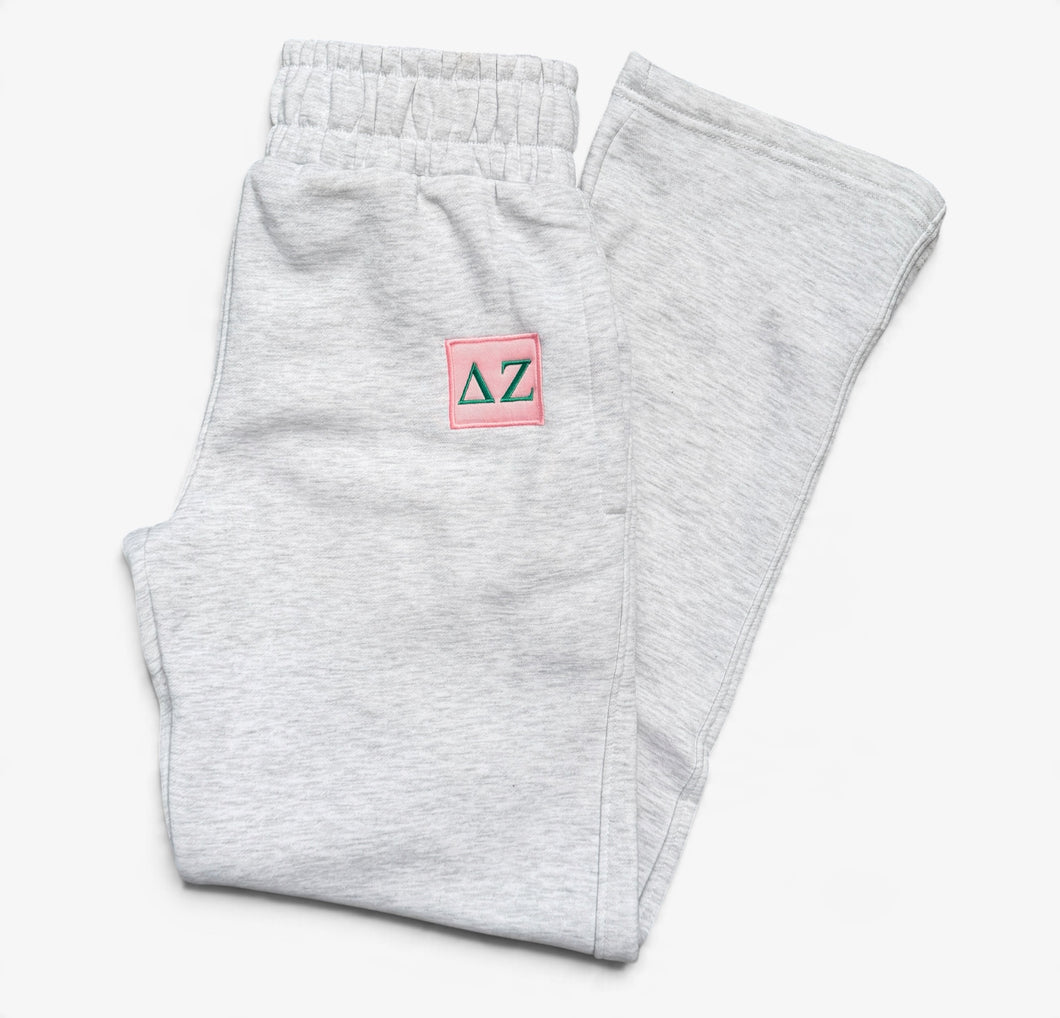 Delta Zeta Patch Grey Sweat Pants