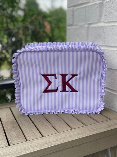Sigma Kappa Ruffle Cosmetic Bag