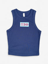 Phi Beta Phi Patch Navy Crop Tank