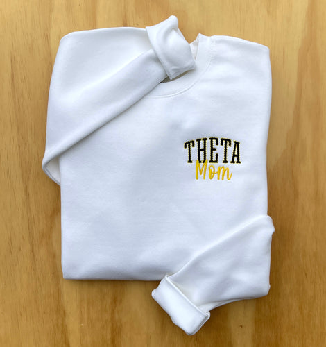 Theta Mom White Sweatshirt