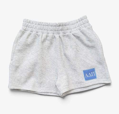 Alpha Delta Pi Patch Grey Sweat Shorts