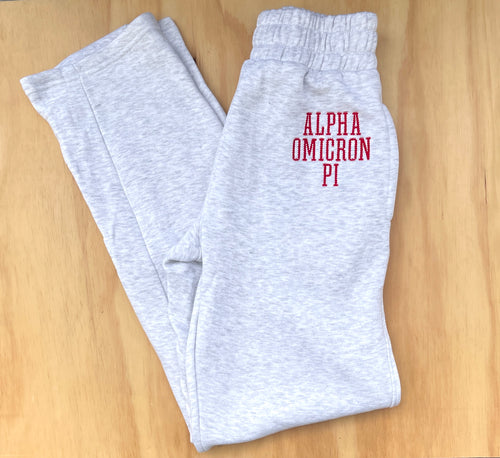 Alpha Omicron Pi Grey Sweat Pants