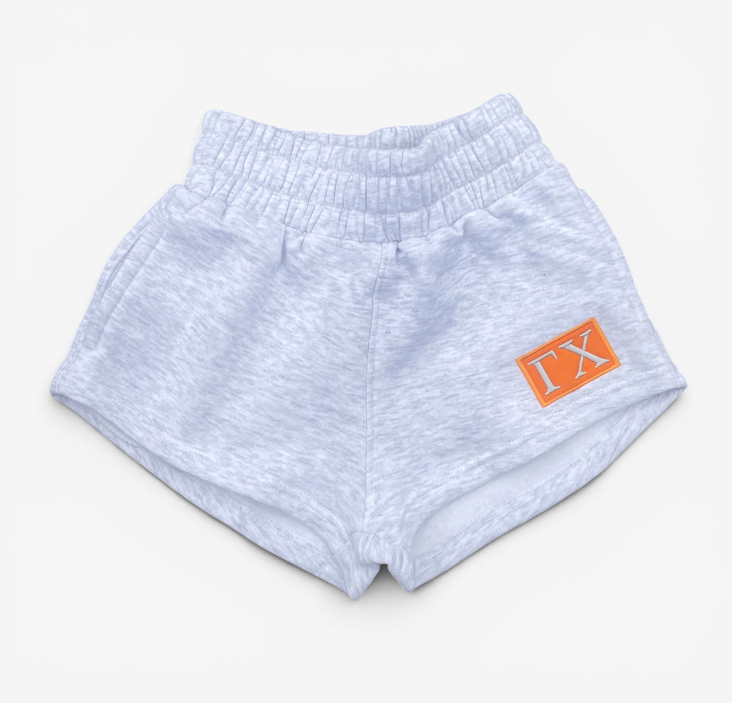 Gamma Chi Patch Grey Sweat Shorts