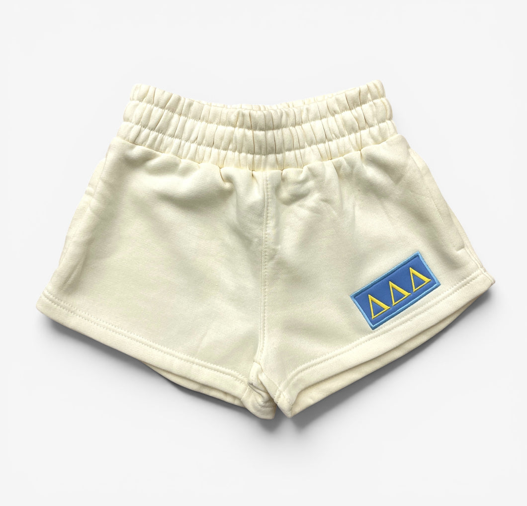 Tri Delta Yellow Patch Sweat Shorts