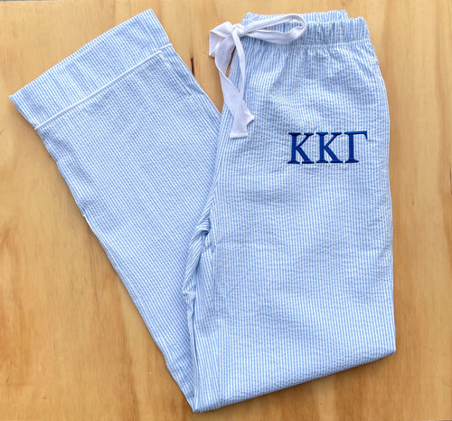 Kappa Blue Seersucker Pajama Pants