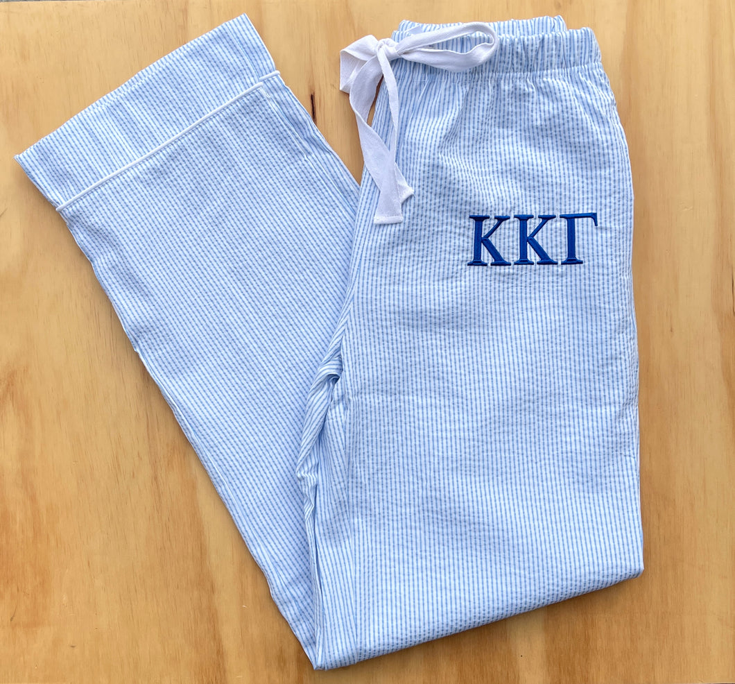 Kappa Blue Seersucker Pajama Pants