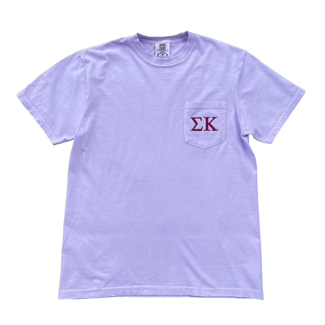 Sigma Kappa Lavender Pocket Tee