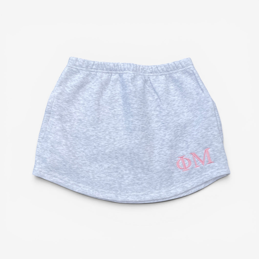 Phi Mu Grey Sweat Skirt