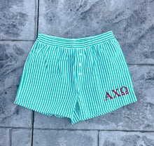 Alpha Chi Omega Green Stripe Boxer Shorts