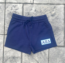 Alpha Xi Navy Patch Shorts