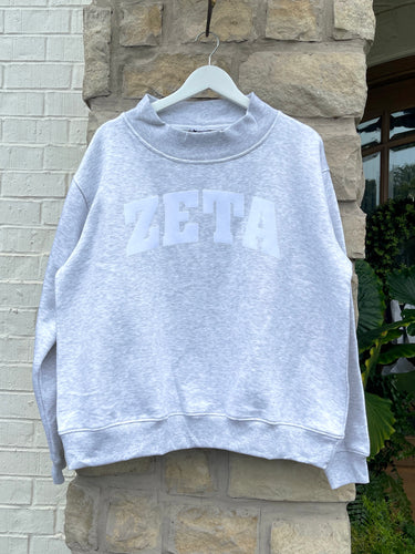 Zeta Tau Alpha Mock Neck Sweatshirt