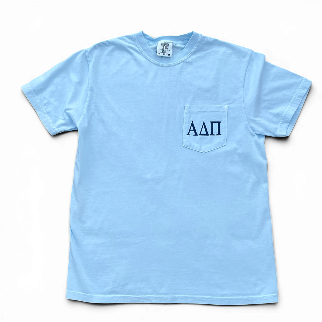 Alpha Delta Pi Blue Pocket Tee
