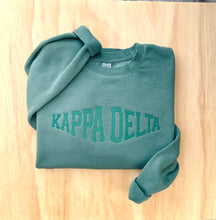 Kappa Delta Green Stitched Sweatshirt
