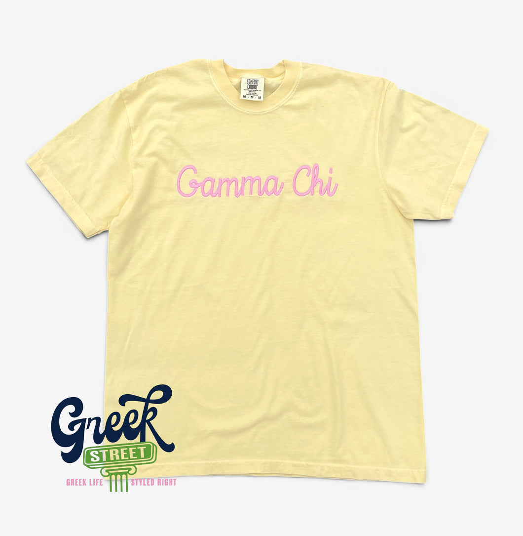 Gamma Chi Yellow Tee