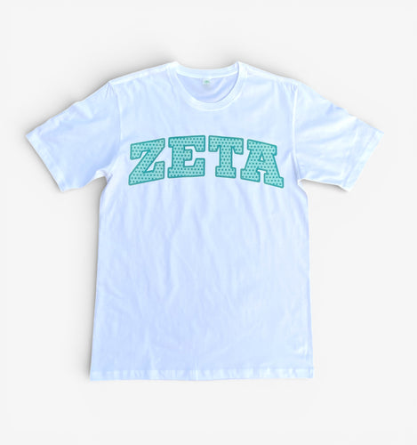 Zeta Tau Alpha Polka Dot White Tee