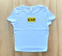 Theta Patch White Babydoll tee