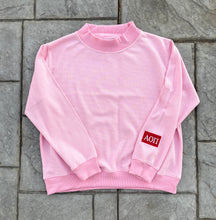 NEW! AOPII  Pink Thermal Waffle Mock Neck Sweatshirt
