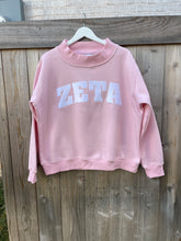 Zeta Tau Alpha Pink Mock Neck Sweatshirt