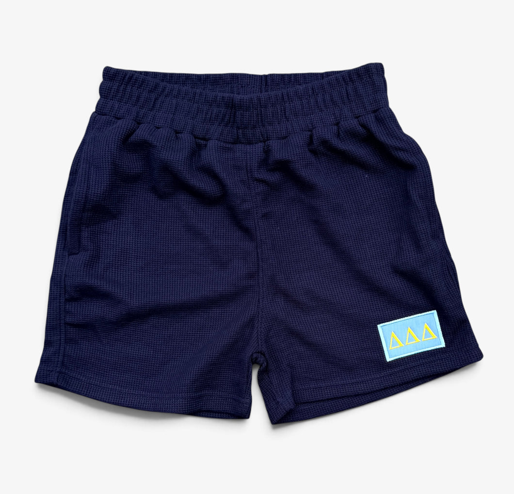 Delta Delta Delta Navy Waffle Shorts