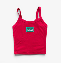 Alpha Chi Patch Red Crop Tank