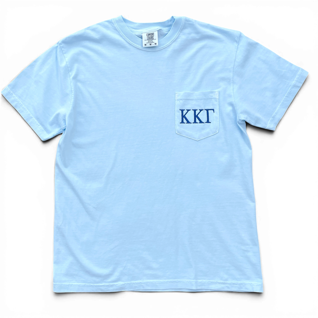 Kappa Kappa Gamma Blue Pocket Tee