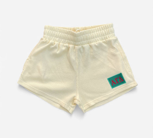 Alpha Gamma Delta Thermal Waffle Patch Shorts