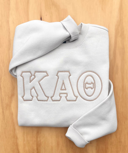 Theta Tonal Oatmeal Sweatshirt