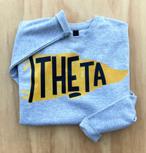 Theta Pennant Flag Grey Sweatshirt