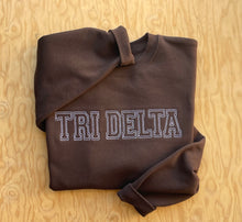 Tri Delta Outline Chocolate Sweatshirt