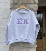 Sigma Kappa Stitched Letter Mock Neck Sweatshirt