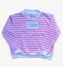 NEW!! Pi Beta Phi  Pink Stripe Mock Neck