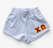 Chi Omega Stitched Letter Shorts