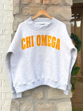 Chi Omega Grey Mock Neck Sweatshirt