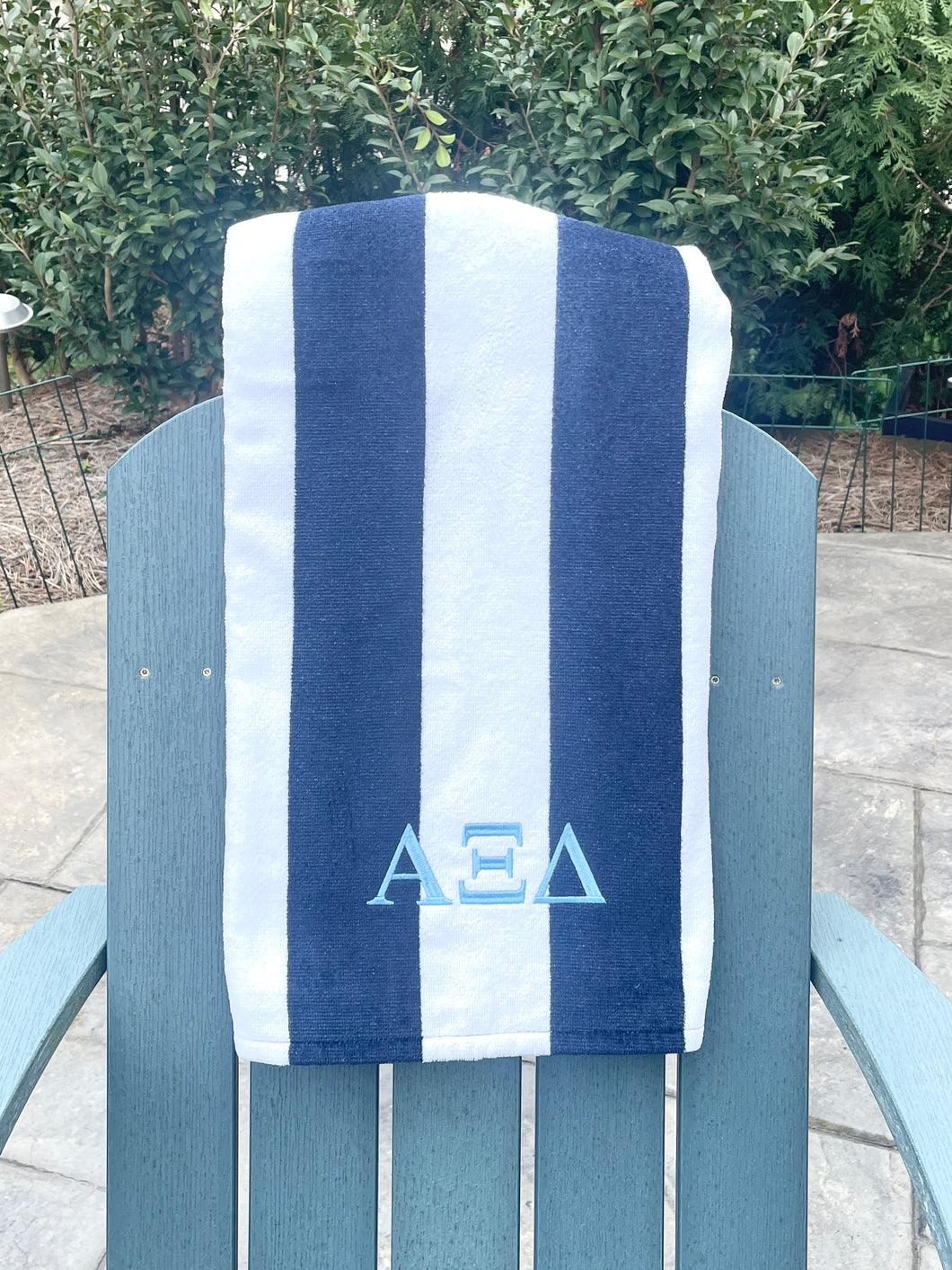 AXiD Navy Stripe Beach Towel