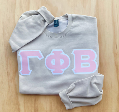 Gamma Phi Beta Letter Oatmeal Sweatshirt