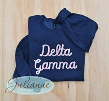Delta Gamma Script Navy Sweatshirt