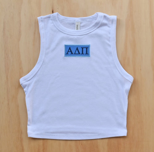 Alpha Delta Pi Patch Crop Tank