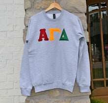 Alpha Gamma Delta Letter Grey Sweatshirt