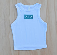 Zeta Tau Alpha Patch Crop Tank